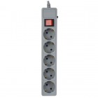 Perfeo "POWER+", 1,8м, 5 розеток, серый PF-PP-5/1,8-G (PF_A4659)