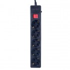 Perfeo "POWER+", 3,0м, 5 розеток, черный PF-PP-5/3,0-B (PF_A4660)
