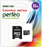 32Гб Perfeo microSD 32GB (Class 10)+adapter economy series