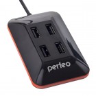 Perfeo USB-HUB 4 Port, (PF-VI-H028 Black) чёрный (PF_A4527)