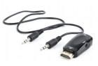 Gembird/Cablexpert HDMI - VGA + Jack3.5 аудиовыход, V1.4, черный (A-HDMI-VGA-02) пакет
