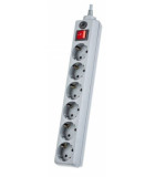 Perfeo "POWER+", 3,0м, 6 розеток, серый (PF_A4673)