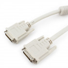 Gembird/Cablexpert DVI-D 1.8м белый, экран, феррит. кольца, пакет(CC-DVI-6C)