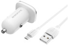 Borofone BZ12A Lasting power single port QC3.0 + micro cable, white