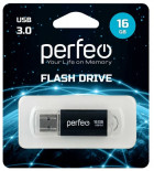 16GB Perfeo USB 3.0 C14 Black metal series (PF-C14B016ES)