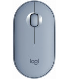 Logitech Pebble M350 бесшумная серо-голубой