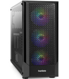 ExeGate EVO-8227 EX295765RUS Miditower (ATX, без БП, 2*USB+1*USB3.0+HD Audio, черный, 3 вент. с RGB подсветкой, бок. панель - зак. стекло)