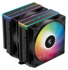 DEEPCOOL AG620 BK ARGB V2 LGA20XX/1700/1200/115X/AM5/AM4 (TDP 260W, PWM, ARGB Dual Fan 120mm, 6 тепл. трубок, черный) Ret