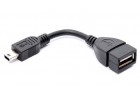 Atcom USB 2.0 AF/mini 5p, 0.1m, черный (для планшетов)