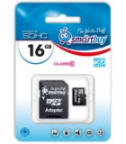 SmartBuy microSDHC 16Gb Class 10 + adapter