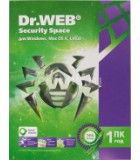 Dr.Web Security Space Pro, 1 ПК/1 год, DVD, Retail/box (BHW-B-12M-1-A3)