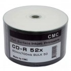 CD-R CMC 700MB 52x Bulk/50 Printable (CD-R52xBulk/50FIPrCMC)