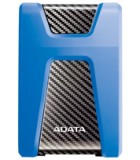 1.0TB USB3.1 ADATA DashDrive Durable HD650, ударопрочный, синий/чёрный (AHD650-1TU31-CBL) Anti-shock Silicone, Scratchproof