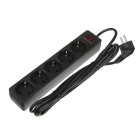 Smartbuy One, 5 розеток, длина 3,0 м, черный (SBSP-30-K)